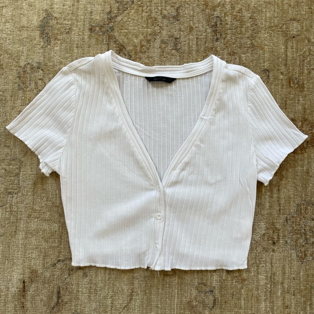 Shein White Crop Top, Size XS